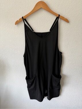 Summer Romper with Spaghetti Straps & Pockets